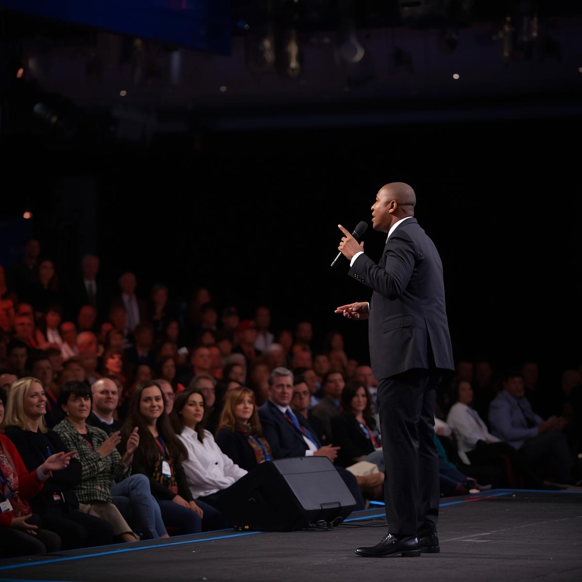 Speaker presenting on stage